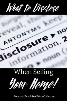 What to disclose when selling